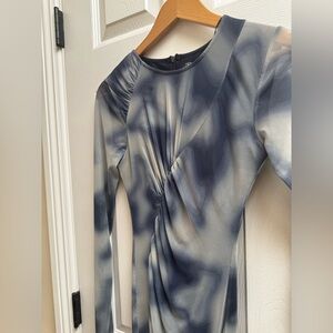 Zara Blue mesh midi dress